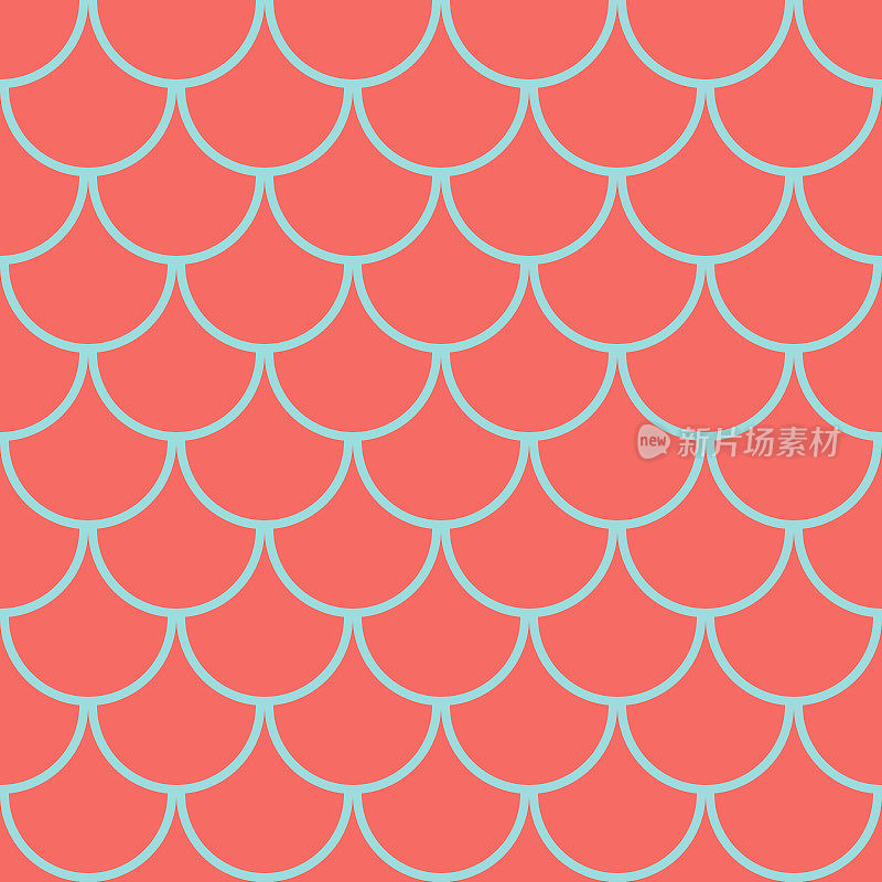 Marine fish scales seamless pattern